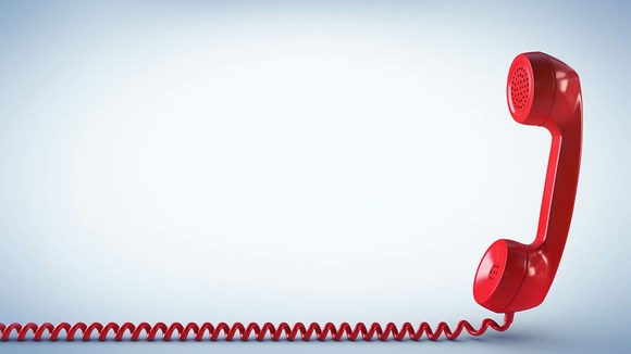 röd telefon