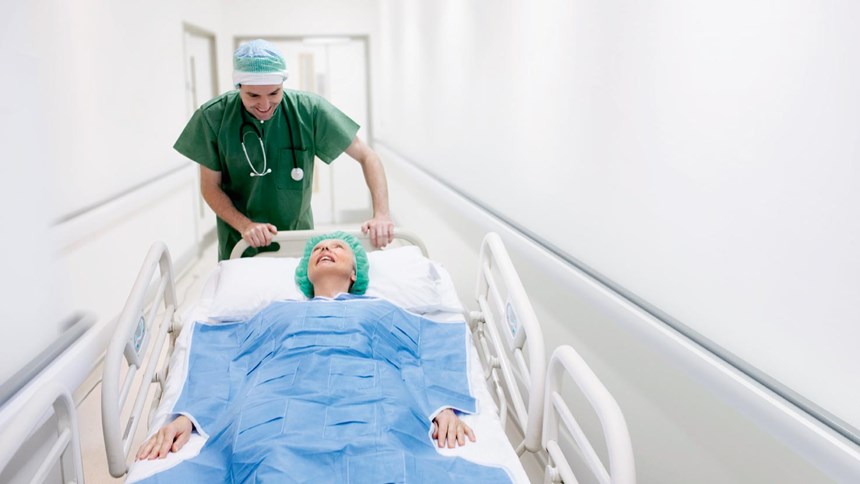 EasyWarm på patient som flyttas